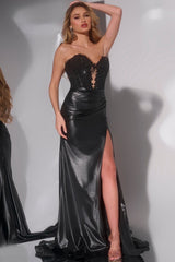 Jovani 43267 Long Lace Beaded Bodice Gown Formal Prom Dress