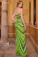 Scala 61402 Beaded Bohemian Prom Formal Long Dress