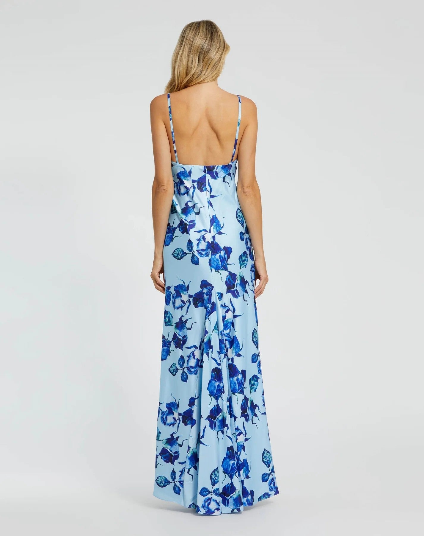 Long Formal Floral Print Dress Floral Print & Formal Fit Mac Duggal 68336