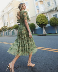 Short Sleeve Tea Length Dress Short Sleeves Mac Duggal 8010