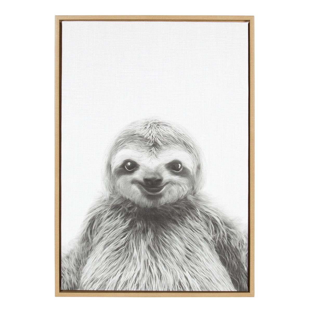 Sylvie Sloth Framed Canvas by Simon Te Tai