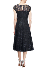 SL Fashions 9219129 Lace Short Cocktail Dress