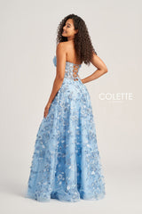 Colette CL5249 Glitter Long Formal Prom Dress