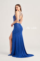 Ellie Wilde EW35064 Prom Beaded Long Formal Evening Gown