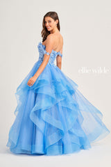 Ellie Wilde EW35084 Glitter Long Ball Gown Prom Dress
