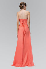 Strapless Long Prom Dress Formal