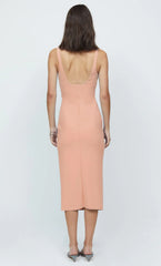 Karina Tuck Midi Dress- Peach Sherbert
