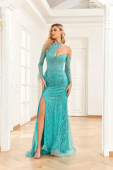 High Couture NR2222 Long Formal Fitted Prom Dress
