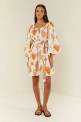 SARDINIA DRESS- CORAL