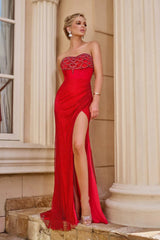 Portia and Scarlett PS24508 Fitted Long Formal Evening Prom Dress
