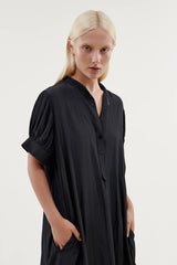 Tillhora Shirt Dress- Coal
