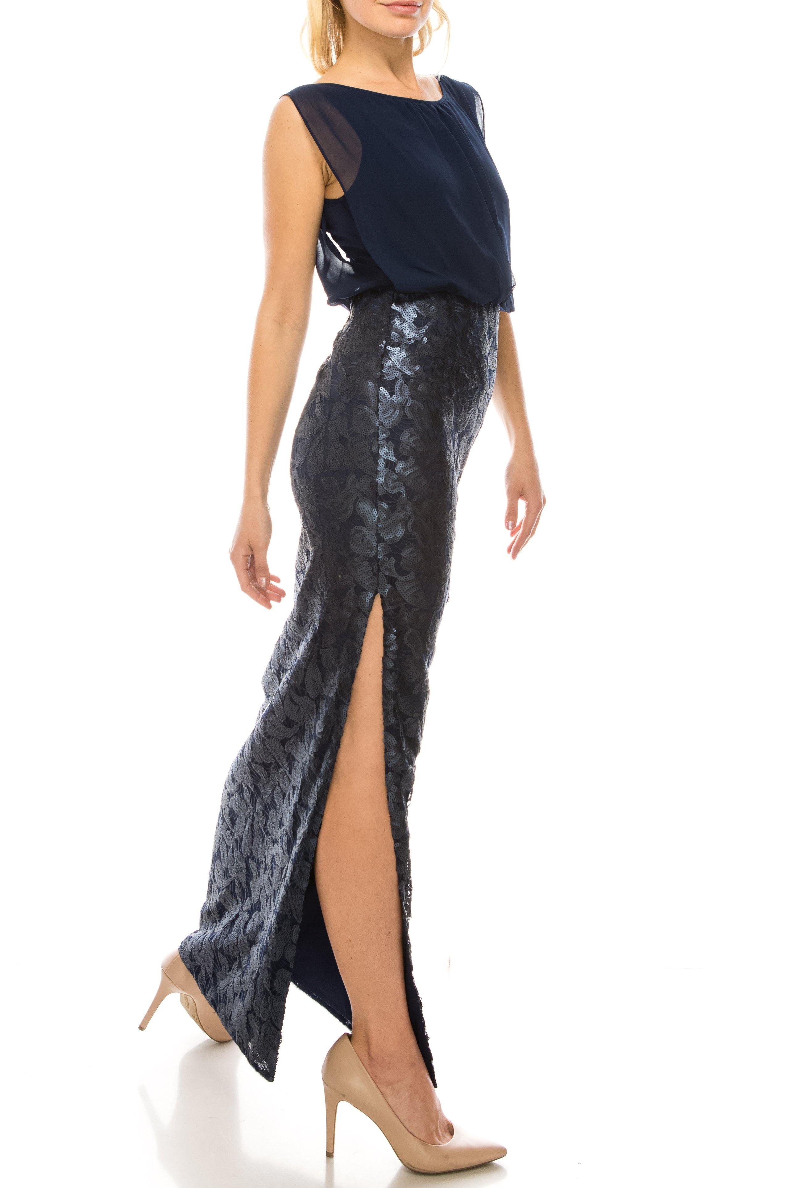 Aidan Mattox Long Formal Blouson Evening Dress