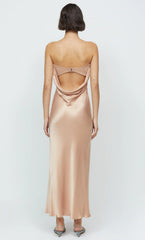 Moondance Strapless Dress- Rose Gold