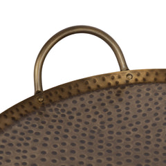 Sanzo Hammered Round Metal Tray