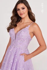 Ellie Wilde EW34051 Long Pocket Ball Gown Sequin Prom Dress