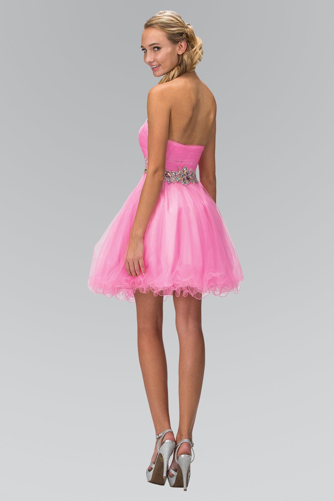 Homecoming Strapless Short Prom Dress