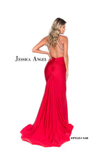 Jessica Angel Halter Long Formal Dress 846