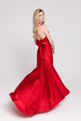 Jessica Angel Halter Long Formal Gown 378