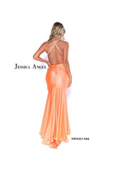 Jessica Angel Long Formal Fitted Halter Dress 852