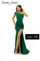 Jessica Angel One Shoulder Long Formal Gown 548