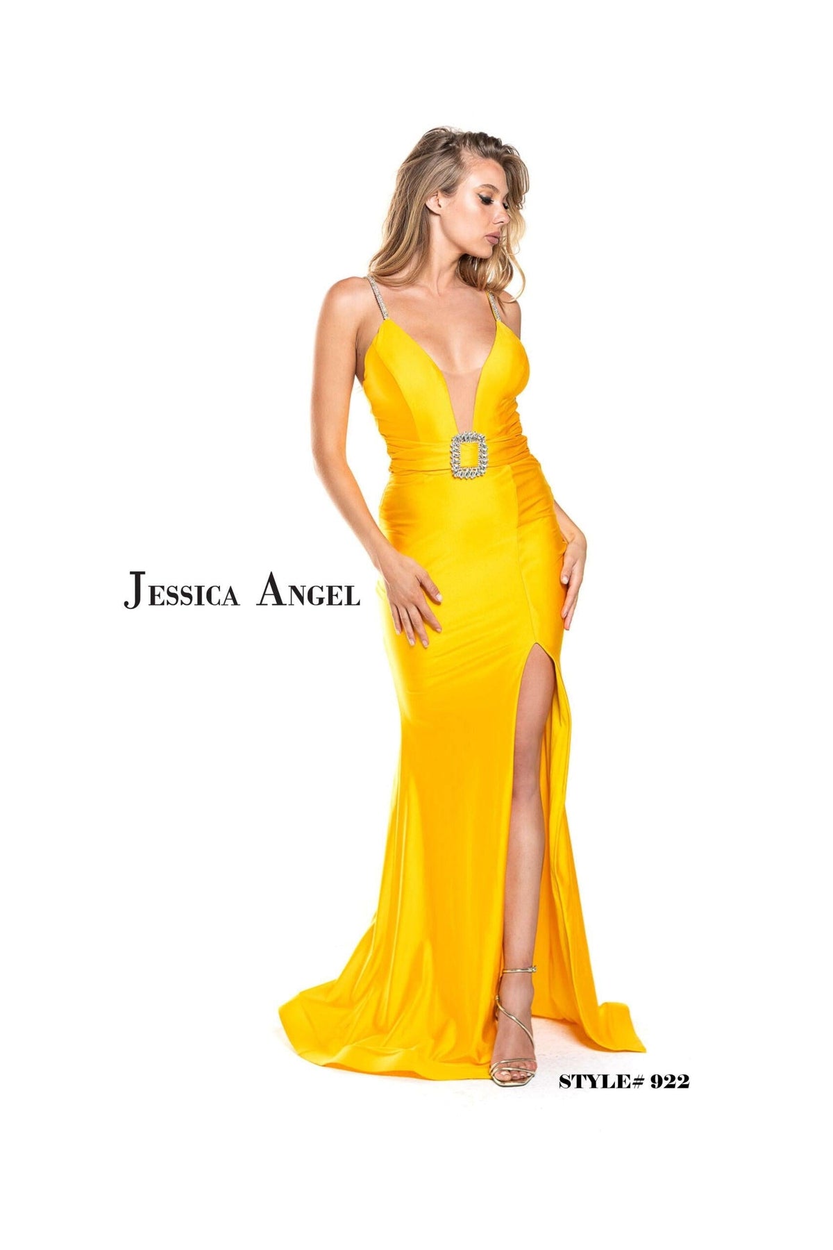 Jessica Angel Spaghetti Strap Long Formal Dress 922