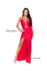Jessica Angel Spaghetti Strap Long Formal Dress 922