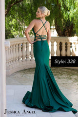 Jessica Angel Strappy Back Long Formal Gown 338