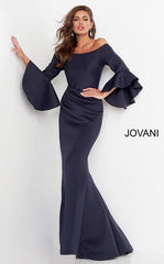 Long Formal Off Shoulder Evening Gown by Jovani 59993
