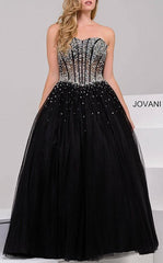 Jovani 1332 Prom Long Strapless A Line Ball Gown
