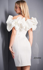 Jovani 04367 Short Off the Shoulder Cocktail Dress