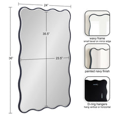 Viona Rectangle Scalloped Mirror