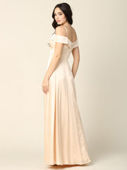 Long Formal Off Shoulder Bridesmaid Dress