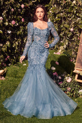 Andrea & Leo MA101 Glitter Mermaid Long Formal Prom Dress