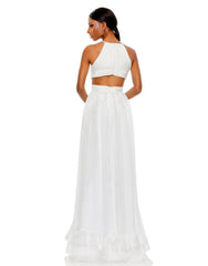 A Line Halter Long Formal Dress A Line Silhouette Mac Duggal 49530