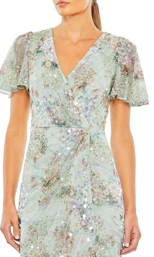 Formal Short Sleeve Dress Short Sleeves Mac Duggal 93749