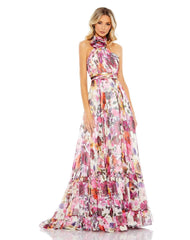 Halter Long Maxi Dress Halter Neckline Mac Duggal 68108