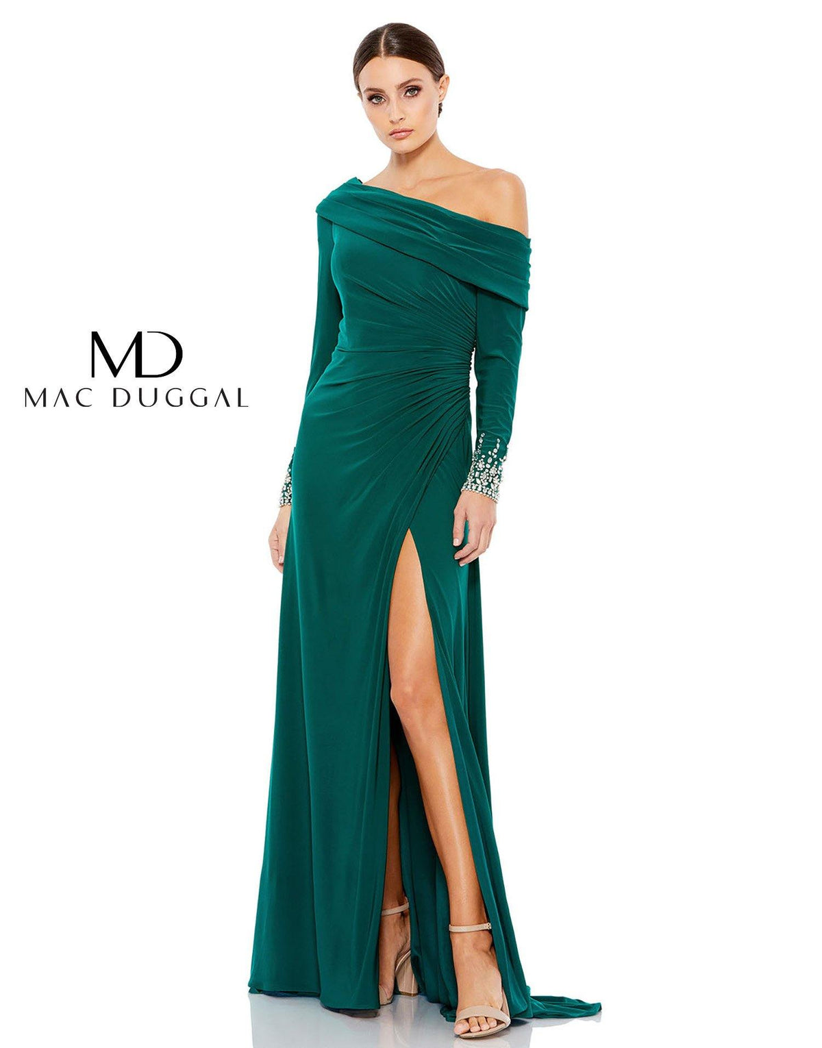 Long Formal Fitted Evening Dress Fitted Silhouette Mac Duggal 12231