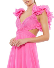 Long Prom Ruffled Dress by Mac Duggal 67911
