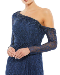 Long One Shoulder Formal Dress One Shoulder Detail Mac Duggal 67852
