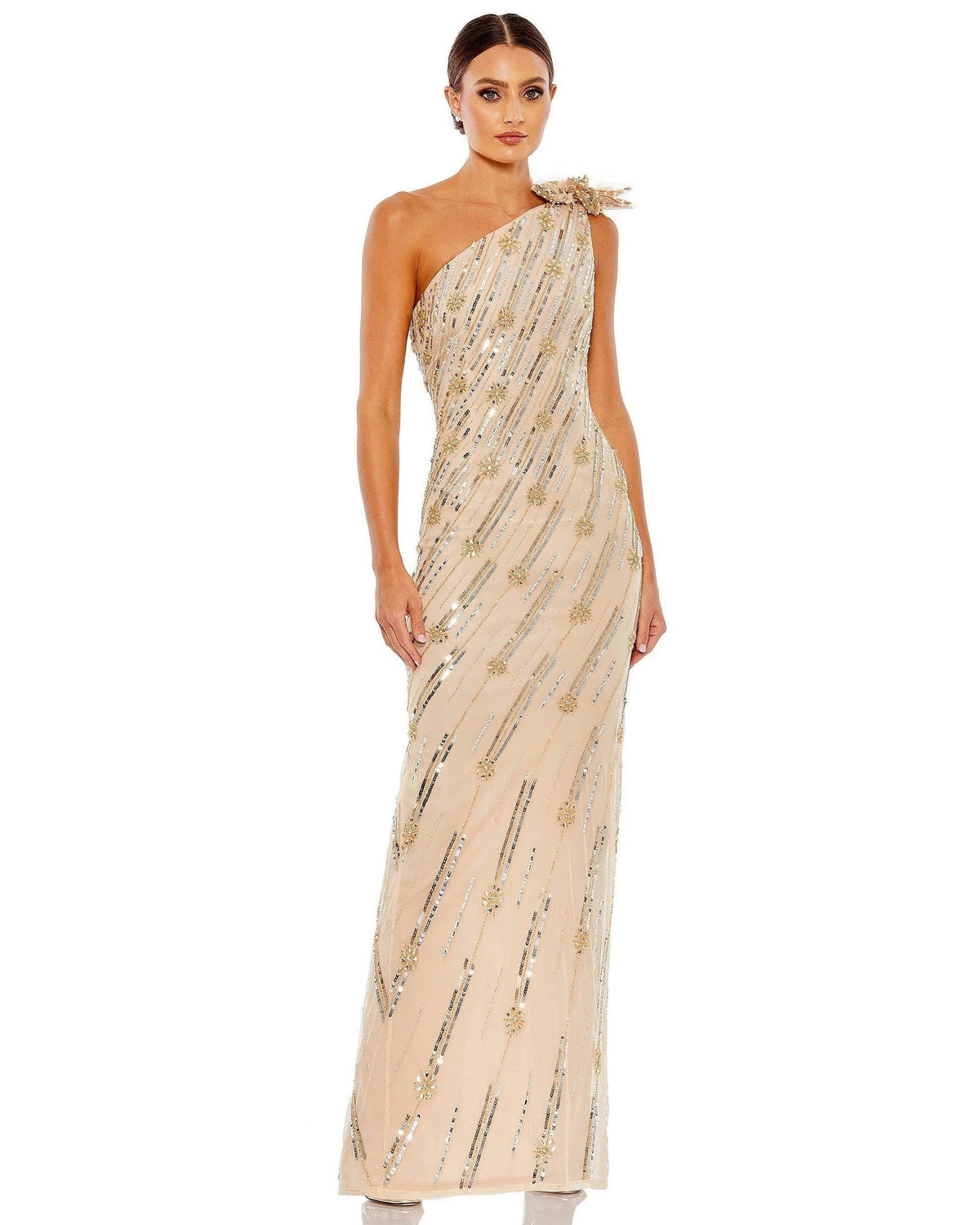 Long One-Shoulder Formal Dress by Mac Duggal 93739