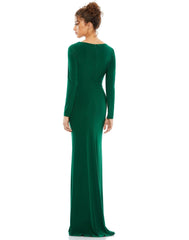 Long Sleeve Fitted Formal Dress Fitted Silhouette Mac Duggal 26573