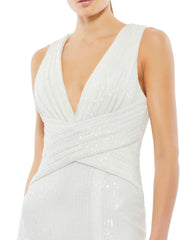 Prom Long Sleeveless Sequins Gown Sequins Detail Mac Duggal 26598