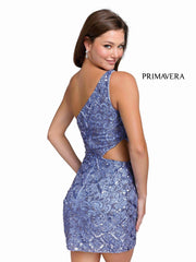 Primavera Couture One Shoulder Short Dress 3504