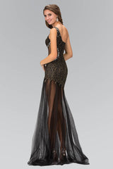 Prom Long One Shoulder Side Out Formal Dress
