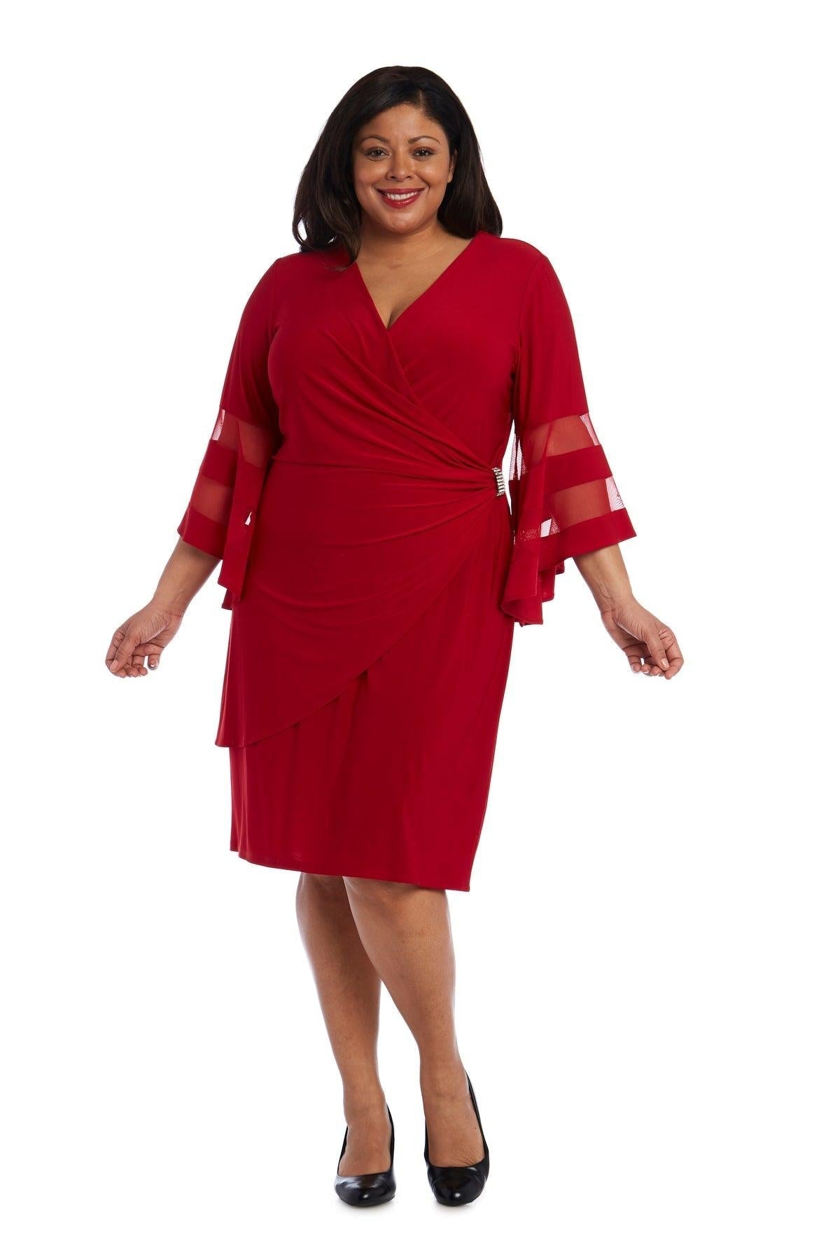 R&M Richards 3561W Short Mother Of The Bride Dress