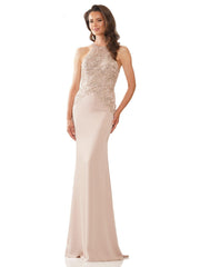 Rina di Montella Long Halter Formal Dress 2755