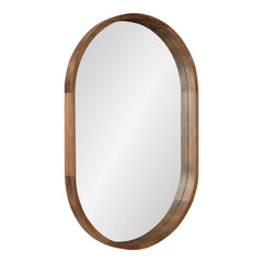 Hutton Wood Framed Capsule Mirror