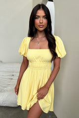 Whitney Mini Dress - Baby Yellow