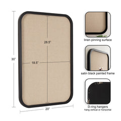 Hutton Wood Framed Fabric Pinboard